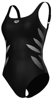 arena Milena Wing Back Maillot de Bain une Pièce Femmes Bonnet B, Maillot de Bain Shapewear, Technologie Power Mesh, Tissu Sensitive Fabrics Résistant au Chlore, Bonnets Fixes et Bretelles Ajustables