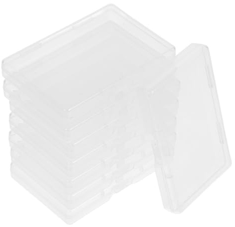 GRIRIW 8pcs Playing Card Case 9.4x6.5x1.4 cm Clear Card Box Small Item Hold
