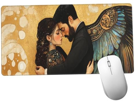 Amarillo Alfombrilla Ratón 1400x600x3mm Alfombrilla Raton XXL con Base de Goma Antideslizante,Accesorios Gaming Pareja,Ordenador Gamer Regalos,Mouse Pad Gaming Mejora La Precisión Y La Velocida Y1364