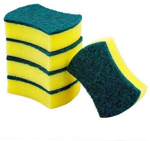 SAFIGLE 12 Piezas Esponja de Limpieza Tela de Matorral de Limpieza de Cocina doméstica lavaplatos de Esponja Limpiador de sartenes Trapo para Fregar Almohadillas limpiadoras estropajos