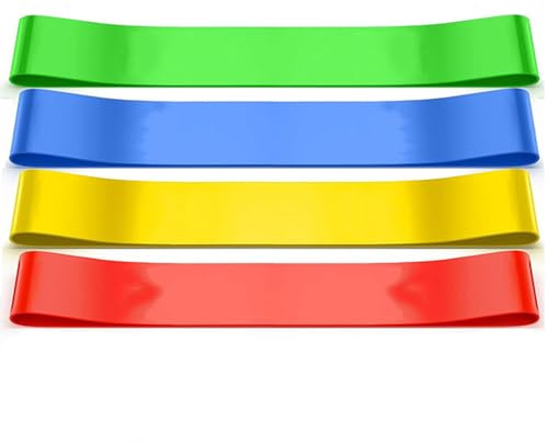 JchEnye Pulsera de fitness, juego de 4 piezas, bandas de resistencia, 4 niveles de intensidad, bandas de resistencia para fitness mixto, desarrollo muscular y yoga