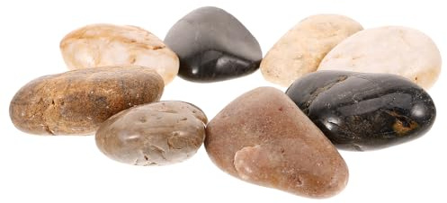 BESPORTBLE Piedras Decorativas para Acuario Pulidas 500 G, Guijarros Naturales Grandes 4-6 Cm Multicolor para Paisajismo Exterior, Maceteros y Jardines Acuáticos Color Aleatorio