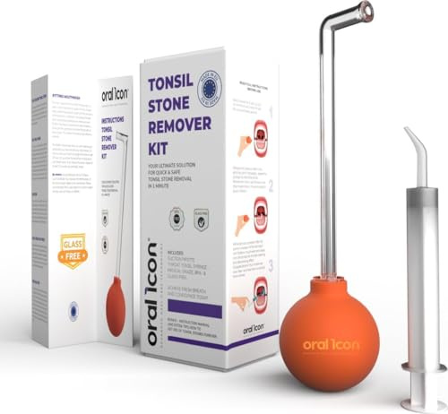 Oral Icon® Kit para eliminar cálculos de las amígdalas – Elimina cálculos de las amígdalas en 1 minuto – Incluye 1 pipeta de succión – 1 jeringa para cálculos de las amígdalas – Calidad médica – Libre