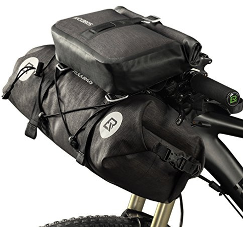 ROCKBROS Waterproof Handlebar Bags 12L-20L Bikepacking Bags Front 2 Dry Packs for MTB Road Bicycles Bikepacking Accessories