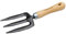 Blumengabel Pflanzgabel aus Qualitätsstahl Kleine Gabel mit Stiel aus Holz Klein & Handlich für Garten und Beeten Werkzeugkopf mit 3 Zinken Handgabel mit Aufhängeloch 27 cm