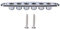 Tbest Electric Bass Guitar String Through Plate Mounting Ferrules, Zinc Alloy Guitar Accessories, High-Quality Guitar Parts (Silver)
