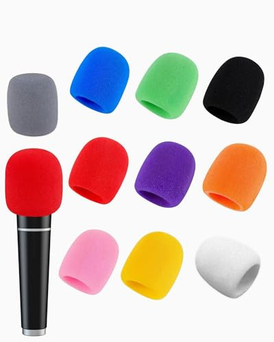 ZAMXHUG protections contre le vent - 10 pcs in Bonnettes anti-vent pour microphones,pour microphone,couleur épaisse,universelle,protection pour microphone,protection contre la poussière,pour KTV scène