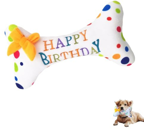 XINTANGXIA Giocattolo per Cani di Compleanno Happy Birthday Bone Durevole