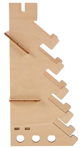 UPKOCH Fingerskateboard-display i trä: 5 lager greppbrädehylla - golvställ i trä, skateboardhållare, mini longboard-organisatör för förvaring