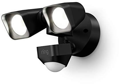 Ring Floodlight Wired — Motion-activated floodlight, bright LEDs, works with Amazon Sidewalk, Black
