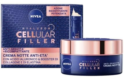 NIVEA CELLULAR EXPERT LIFT Crema Notte Anti-età Multidimensionale 50 ml, Crema viso notte con Bakuchiol Puro e 2 tipi di Acido Ialuronico, Crema antirughe da notte