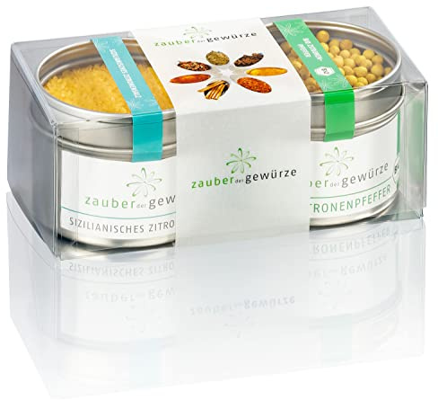 Zauber der Gewürze Das Duft Siziliens Gewürze Geschenkset | Gewürze Set mit 2 edlen Gourmet-Gewürzen in Premiumqualität, als Geschenk für Frauen & Männer, 200 g