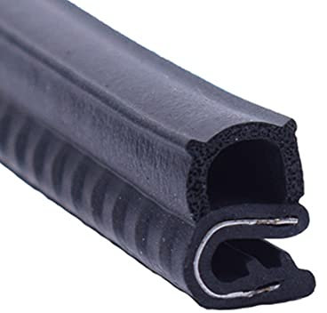 ETOPARS 118 Pouce Joint d'Étanchéité en Caoutchouc de Voiture U Forme Joint de Porte Automatique Protecteur Bord Porte avec Ampoule Latérale pour Voiture Bateau 14mm X 18mm