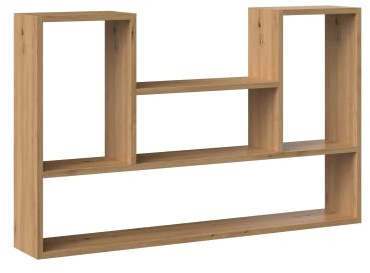 CDF Wall Mounted Bookcase Floating Shelf for Bedroom 4 Compartments Shelf