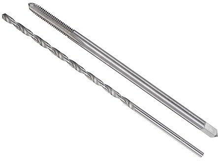 CoCud Macho y Taladro Juego M4 x 0.7 Rosca 150mm L Macho 4mm D 1 Juego | Métrico Extra Largo Máquina Rosca Macho y Helicoidales Taladros Kit para Roscado