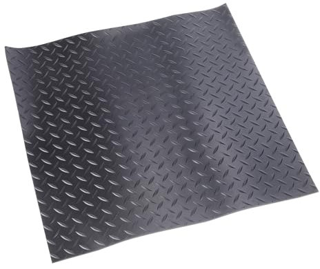 PATIKIL Schwingungsdämpfende Matte, Gummipads zur Vibrationsdämpfung 20 x 20 x 0,2 Diamant-Garagenmatten für HAVC Waschmaschine Trockner Klimaanlage Garagenböden Auto, Schwarz