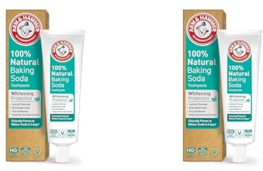 Arm & Hammer 100% Natural Baking Soda Whitening Protection Toothpaste, 75ml (Pack of 2)