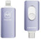 Piconizer 4, unidad flash USB para iPhone, copia de seguridad de fotos y videos, dispositivo de copia de seguridad para tu iPhone y iPad, almacenamiento externo y expansión de memoria (256 G, morado)