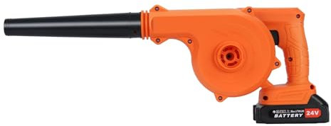 locwanot Souffleur à feuilles sans fil 21 V 2 en 1 avec 5 tubes, 2 batteries et chargeur, léger, petit souffleur à feuilles pour voiture, UE