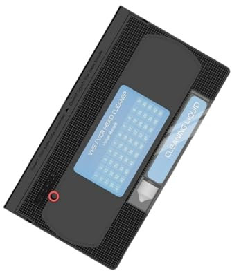 Nettoyer de Tête de Magnétoscope pour Les Joueurs VCR VHS, Cassette de Nettoyage pour Têtes Vidéo VHS, la Technologie Humide et 50 Fois Réutilisable, avec Liquide de Nettoyage