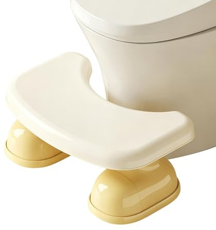 Generisch Sgabello per WC per movimenti naturali delle feci | Sgabello antiscivolo per il WC – Sgabello da masticare per WC per anziani, bambini, doccia, vasca da bagno, comodino, cucina