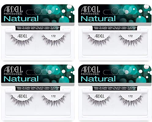Ardell Lashes 172 - Reusable, Natural Look Fake Eyelashes, Long-Lasting Eyelashes for Everyday Wear, 4 Pack