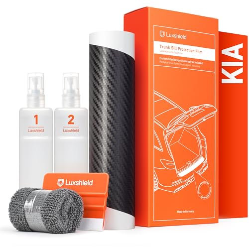 Luxshield Pellicola Protettiva per Bordo di Carico per Kia Sportage 5 (V) NQ5 I 2021-2025 - Protezione Paraurti, antigraffio, per vernice - Carbonio Nero
