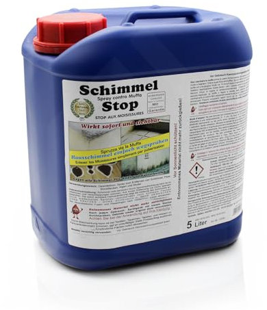 Schimmel Stop - Biozid Reiniger gegen Hausschwamm, Moos & Pilz - Das Original - Anti Schimmel Kraftreiniger (5l)