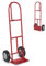 COSTWAY Sackkarre mit P-Griff, belastbar bis 300 kg, Metall Stapelkarre Schwerlast, Transportkarre mit großen Rädern & klappbarer Ladefläche, Transportwagen Handkarre (Modell 1, Rot)