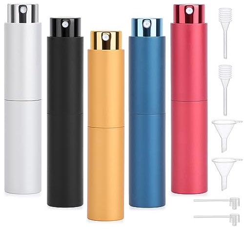 Segbeauty Vaporizzatore Profumo da Viaggio, Atomizzatore di Profumo Ricaricabile, 5 Pezzi Nebulizzatore 10ml, per Festa, Vita Quotidiana