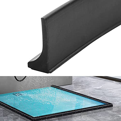Protection pour Porte de douche autocollante - 1 M Barrière de Douche Silicone- Barre Douche - Seuil de Douche Anti Débordement, Protection contre les inondations,Joint de sol pour évier de cuisine