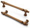 Furniware Vintage Cabinet Handles - Pack of 10, 128mm Antique Brass Pulls for Kitchen Cabinet Doors