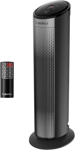 Lasko Elite Collection Revolution Full-Room Ceramic Heater with Remote, CC23645, Black