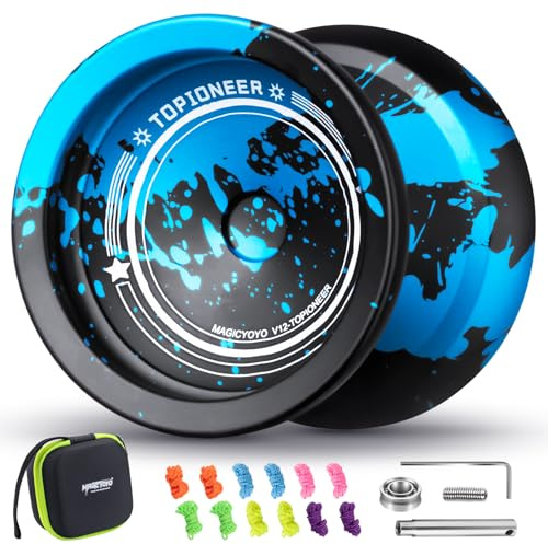 Yoyo JoJo V12 réactif pour enfants de 8 à 12 ans ou plus, Finger Spin Tricks, Yoyo inresponsive pour les professionnels, avec 12 cordes et accessoires complets