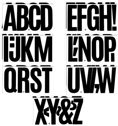 JJUNW 14 hojas de pegatinas de letras grandes, 15 cm, autoadhesivas, letras para pegar, pegatinas de vinilo impermeables para manualidades, letreros al aire libre, pósteres, buzones, ventanas