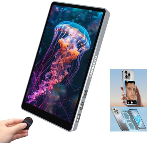 Shimbol CP5 Lite 5 1080P Full HD Selfie Monitor Pantalla para iPhone y Android - Disparador remoto inalámbrico Bluetooth, Vlog Selfie Monitor, monitor externo para teléfono móvil, transmisión en vivo