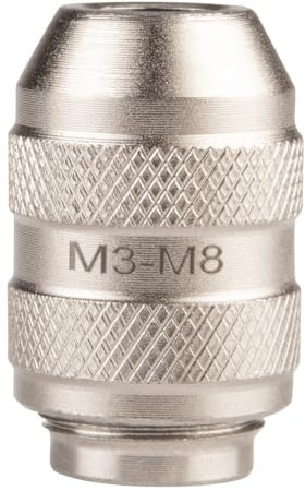 NEO Tools Chuck for Taps, Tap Cutting Chuck, Tool Holder, Cordless Screwdriver/Drill, Tap Adapter 1/4 Inch, for Thread M3-M8, CRV