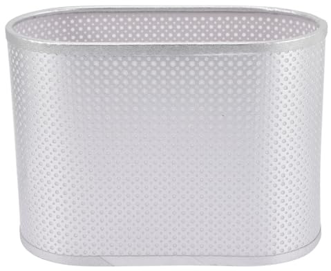 Toddmomy Kleiner Stoff Lampenschirm Silber Ovaler Lampenschirm für Steh Hängelampe Dekorativer für Büro Wohnzimmer Schlafzimmer Hotel und Wohnzimmer Lange und Blendfrei