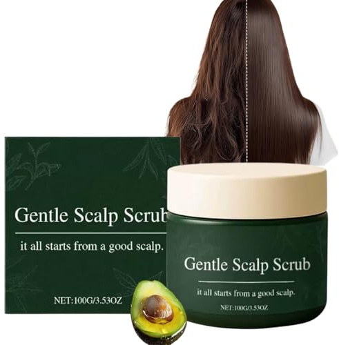 Natural Scalp Scrub,Scalp Moisturiser – Deep Cleansing Scalp Exfoliator for Itchy Scalp Relief & Dandruff Treatment, Gentle Scalp Cleanser for All Hair Types,Hair Exfoliator Scrub,100g