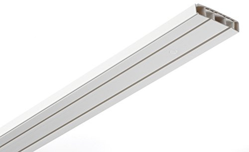 Gardinia 32554 Asta per Tenda, 2 Binari, Bianco, Standard Set