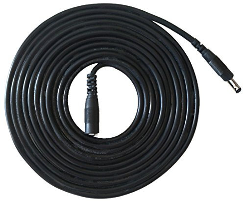 Liwinting 5 Mètres Rallonge Cordon d'alimentation DC 1.35mm x 3.5mm Mâle à Femelle DC Plug Rallonge Cordon, Adapté pour Appareils Photo, Adaptateur Secteur, Caméra IP sans Fil - Noir
