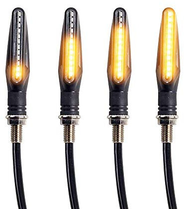 SFONIA 4pz Indicatori di Direzione Frecce Moto 12 LED Lampada Segnale Luce 12V Impermeabile Universale per Moto Scooter Quad Cruiser Off Road