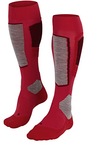 FALKE Sk4 Advanced W Kh Lana Filo Funzionale Caldi Sottili, Calzini da sci Donna, Rosso Rose 8680-O, 39-40