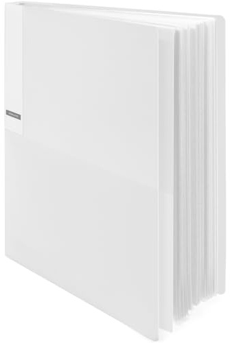 Kokuyo 20-Pocket Binder with Plastic Sleeves (Transparent), A4 Art Portfolio Folder with Clear Sheet Protectors. 40 Pages of Presentation Display Book. Japan Import (CTRA-C20T)