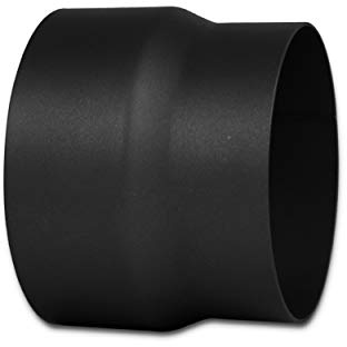 LANZZAS Réduction de tuyau de poêle de 160 mm à 150 mm - Couleur : noir métallisé (diamètre : 150 mm)