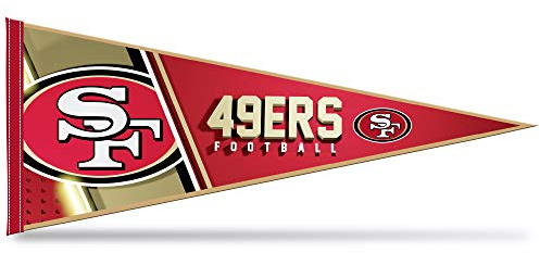 Rico Industries NFL Football San Francisco 49ers Primary Filz-Wanddekoration, 30,5 x 76,2 cm, ideal für Zuhause/Schlafzimmer/Männerhöhle