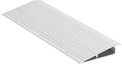 Door Threshold Ramp 2 Rise Door Ramp Aluminum Entry Ramp or Doorways Rated 800 lbs Load Capacity forWheelchair Scooters Power Chairs Walkers Metallic