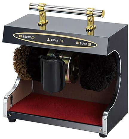 Miuxe Cirage De Chaussures Électrique Capteur Automatique, Cireuse De Chaussures Commerciale en Acier Inoxydable, Kit De Machine De Cirage De Chaussures Entièrement Automatique pour Ménage Électrique