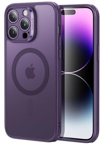 ESR für iPhone 14 Pro Hülle Set, Klare Frosted Hülle mit Displayschutz, MagSafe Kompatibel, Schutz in Militärqualität, Classic Serie, Mattiertes Lila