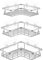 UUlioyer Corner Shower Caddy, Stainless Steel Bathroom Shelf No Drilling, Bath Storage with Hooks (3-Pack Corner Shower Caddy- Silver)